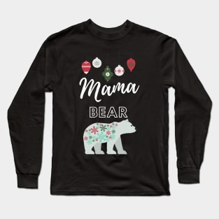 Christmas Theme Polar Mama Bear Long Sleeve T-Shirt